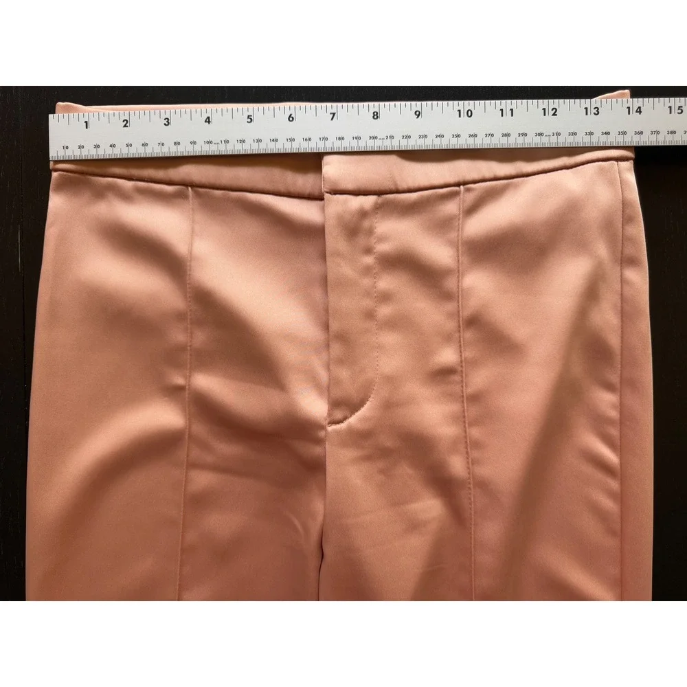 Zara Women's Blush Pink Flared Trousers - Picture 5 of 11